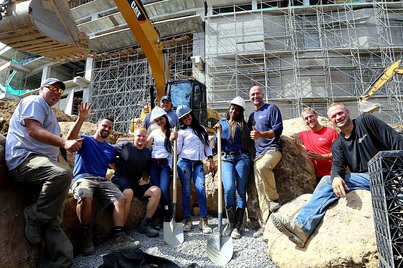 the water feature construction team