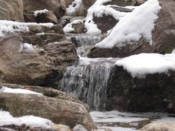 waterfall in the winter